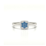 Blue Sapphire White Gold Promise Ring