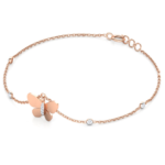 Butterfly Rose Gold Diamond Bracelet