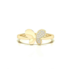 Butterfly Yellow Gold Promise Ring