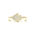 Fatima Hand Yellow Gold Promise Ring