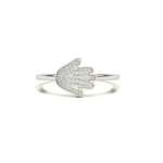 Fatima Hand White Gold Promise Ring