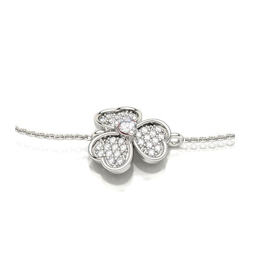 Garda Heart White Gold Diamond Bracelet