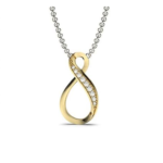 Infinity Yellow Gold Diamond Pendant