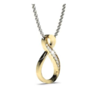 Infinity Yellow Gold Diamond Pendant