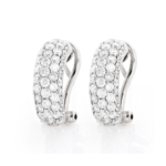 Livomo White Gold Clip Diamond Earring