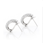 Livomo White Gold Clip Diamond Earring