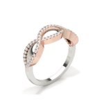 Parma White & Rose Gold Promise Ring