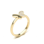 Butterfly Yellow Gold Promise Ring