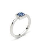 Blue Sapphire White Gold Promise Ring