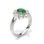 Rimini Emerald & Diamond White Gold Ring