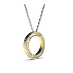 Seina Circle Yellow Gold Diamond Pendant