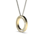 Seina Circle Yellow Gold Diamond Pendant