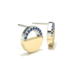 Two Tone Gold Sapphire Earring