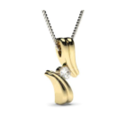 Sorento Yellow Gold Solo Diamond Pendant