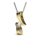 Sorento Yellow Gold Solo Diamond Pendant