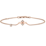 Spade Rose Gold with Charm Diamond Bracelet