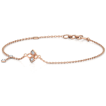 Spade Rose Gold with Charm Diamond Bracelet