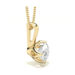 Yellow Gold Solitaire Diamond Pendant