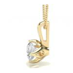 Yellow Gold Solitaire Diamond Pendant