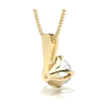 Yellow Gold Solitaire Diamond Pendant