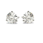 Trento White Gold Stud Solitaire Diamond Earring