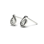 Water Drop White Gold Diamond Earring