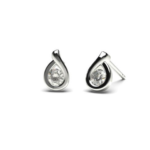 Water Drop White Gold Diamond Earring