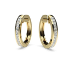 Hoop Yellow Gold Diamond Earring