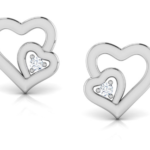 Heart Angel White Gold 18k Diamond Earring