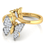 Butterfly Duo 18k Yellow Gold Diamond Ring