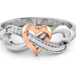 Combi Infinity-Heart Two-tone Gold 18k Diamond Ring