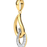 Double Jam Yellow Gold 18k Diamond Pendant