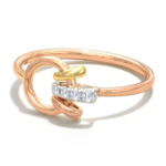 Hoop Shape 18k Rose Gold Diamond Ring