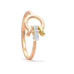 Hoop Shape 18k Rose Gold Diamond Ring