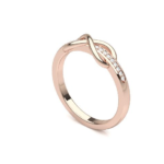 Infinity Rose Gold Diamond Ring