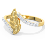 Silka Leaf Yellow Gold 18k Diamond Ring