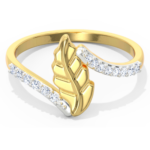 Silka Leaf Yellow Gold 18k Diamond Ring