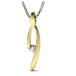 Leah Yellow Gold 18k Diamond Pendant