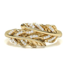 Leaves Yellow Gold 18k Diamond Ring