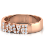 Love 18k Band Rose Gold Diamond Ring