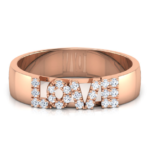 Love 18k Band Rose Gold Diamond Ring