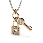 Lucky Charm Rose Gold 18k Diamond Pendant