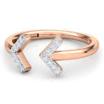 Open Arrow 18k Rose Gold Diamond Ring