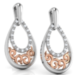 Pear Duo Two-tone Gold Diamond Earring