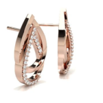 Pear Stud Rose Gold 18k Diamond Earring