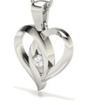 Precious Heart White Gold 18k Diamond Pendant