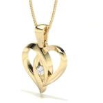 Precious Heart Yellow Gold 18k Diamond Pendant