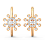 Round Stud Rose Gold Diamond Earring