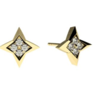 Star Stud Yellow Gold 18k Diamond Earring