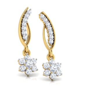 Star Stud Yellow Gold Diamond Earring